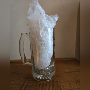 Vintage Old Style Glass Beer Mug Canadian Goose In Flight